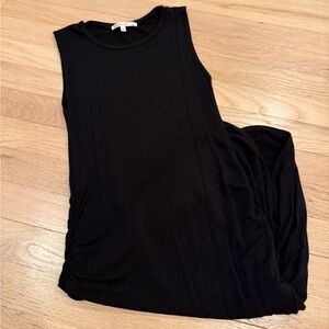 Anti star stretchy sleeveless ruched sides dress